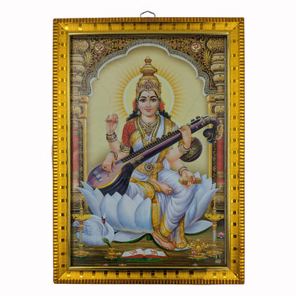 சரஸ்வதி (Saraswathi Photo Golden Frame)